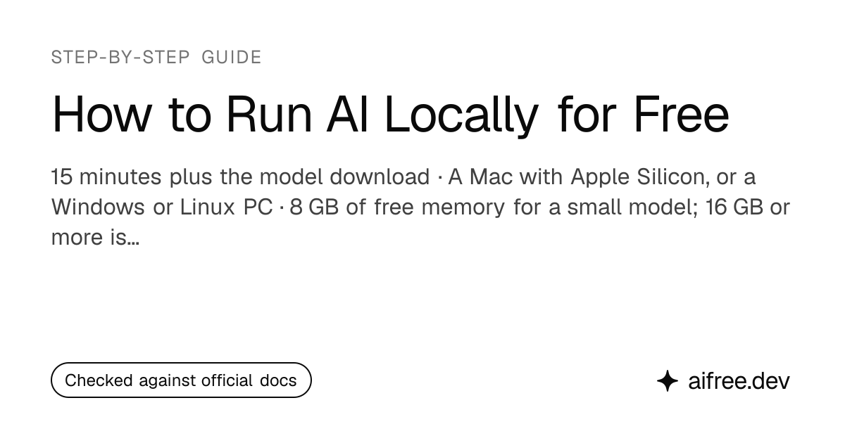 Run AI Locally for Free: Ollama, LM Studio, llama.cpp (2026)